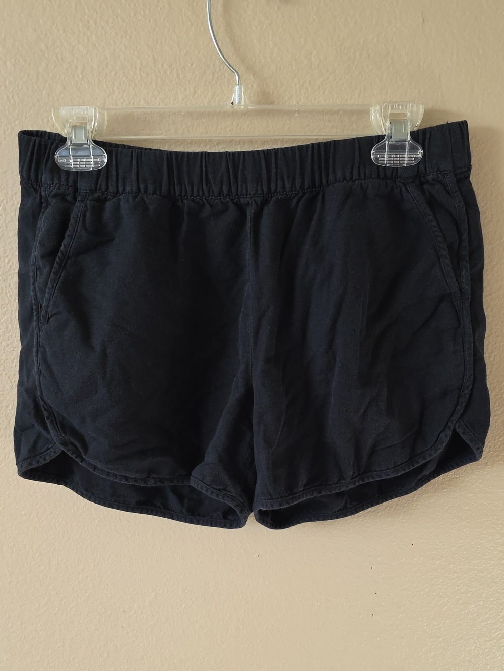Madewell Womens Almost Black Pull-On Cotton Blend Shorts - Size Small